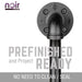 1/2 in. x 6 in. Noir Black Barn Door Handle - 10.5 in. L - Sweatfully