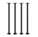 1 in. x 30 in.  Noir Black Round Flange Pipe Table Legs - 4 Pack - Sweatfully