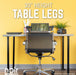 1 in. x 30 in.  Noir Black Round Flange Pipe Table Legs - 4 Pack - Sweatfully