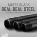 1 in. x 30 in.  Noir Black Round Flange Pipe Table Legs - 4 Pack - Sweatfully
