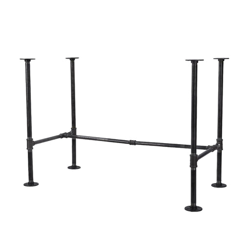 Noir Black H Desk by PIPE DECOR - Sweatfully