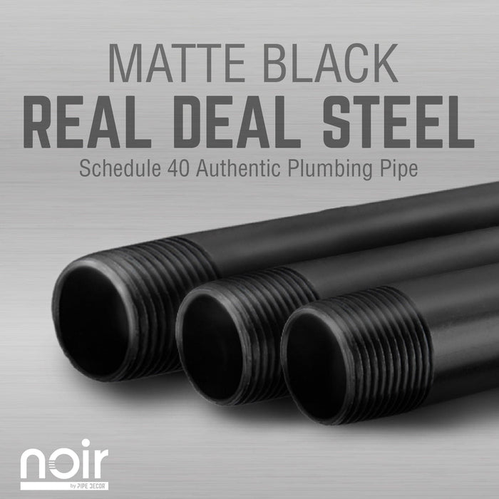 Noir Black H Desk by PIPE DECOR - Sweatfully
