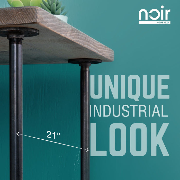 Noir Black H Desk by PIPE DECOR - Sweatfully