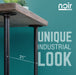 Noir Black H Desk by PIPE DECOR - Sweatfully