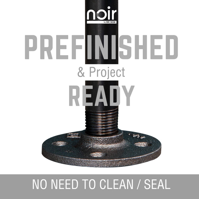 Noir Black H Desk by PIPE DECOR - Sweatfully