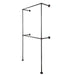 Noir Black Wall Mounted Double Hung Clothing Rack - Sweatfully