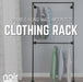 Noir Black Wall Mounted Double Hung Clothing Rack - Sweatfully