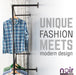 Noir Black Wall Mounted Double Hung Clothing Rack - Sweatfully