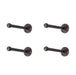 1/2 in. x 12 in. Noir Black Clothing Hanging Bracket Kit, 4 Pack - Sweatfully