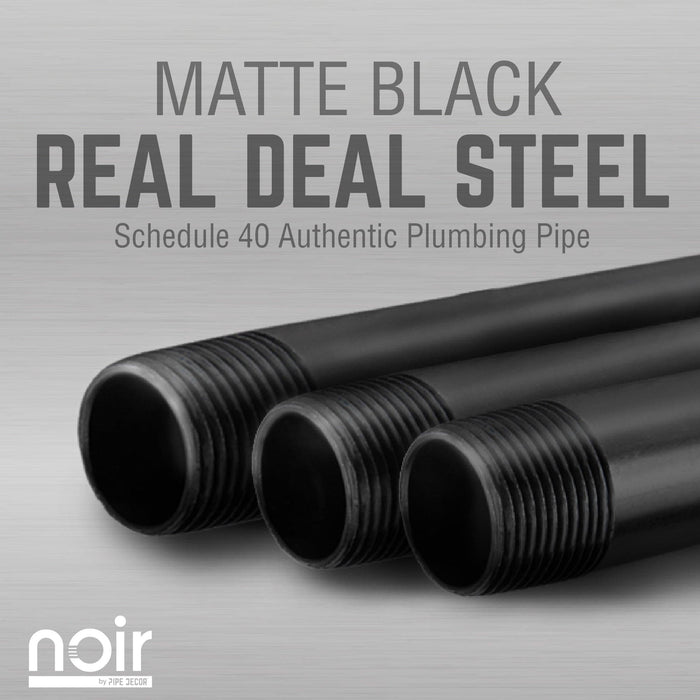 1/2 in. x 12 in. Noir Black Clothing Hanging Bracket Kit, 4 Pack - Sweatfully