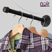 1/2 in. x 12 in. Noir Black Clothing Hanging Bracket Kit, 4 Pack - Sweatfully