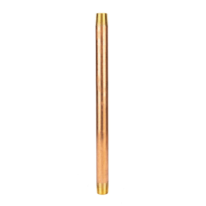 1/2 in. x 12 in. Red Brass Pipe - Sweatfully