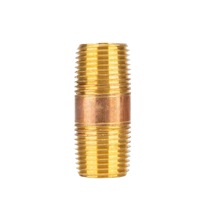 1/2 in. x 2 in. Red Brass Pipe - Sweatfully