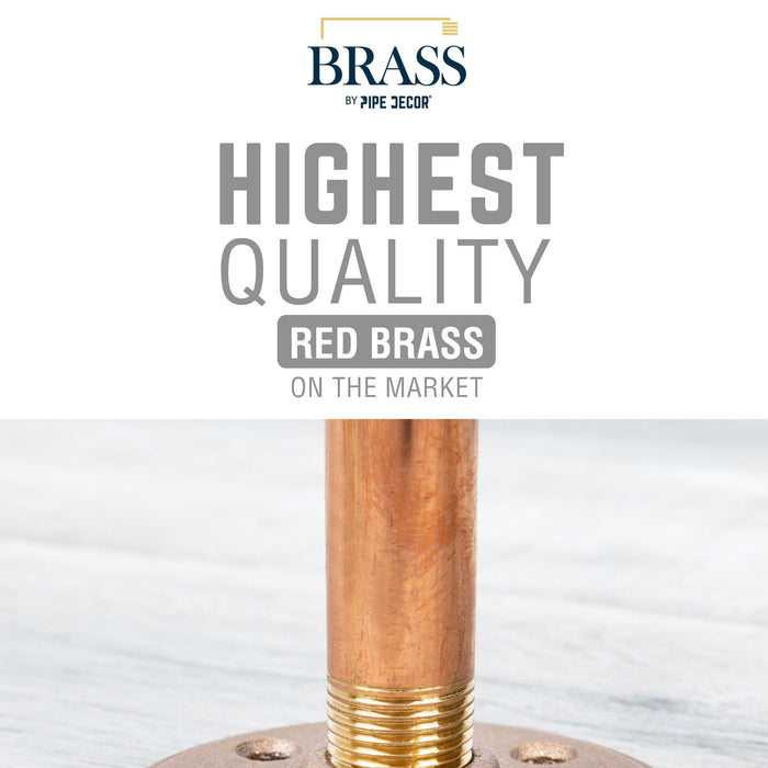 1/2 in. x 10 in. Red Brass Pipe - Sweatfully