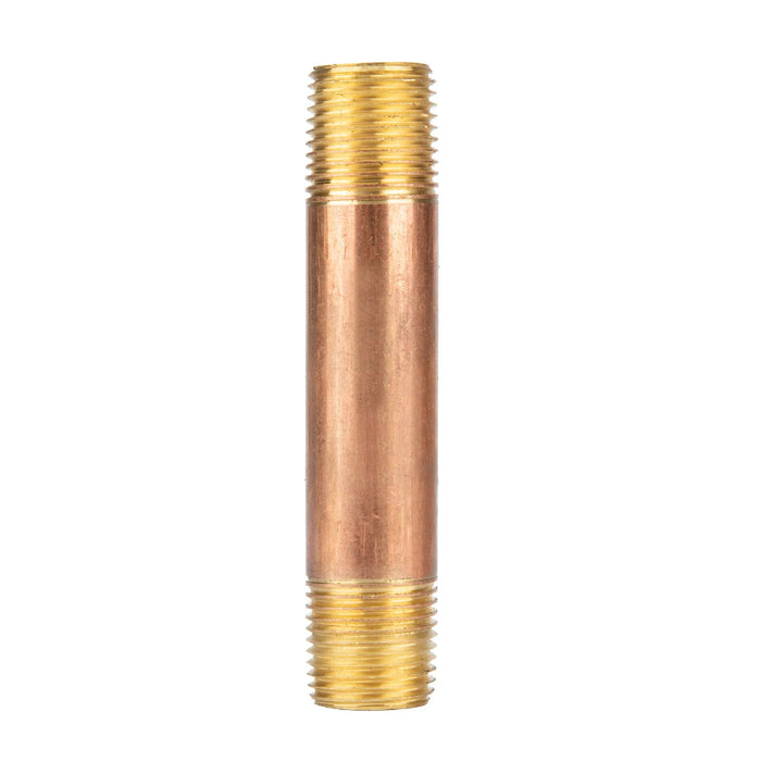 1/2 in. x 4 in. Red Brass Pipe - Sweatfully