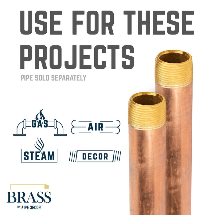 1/2 in. x 6 in. Red Brass Pipe - Sweatfully