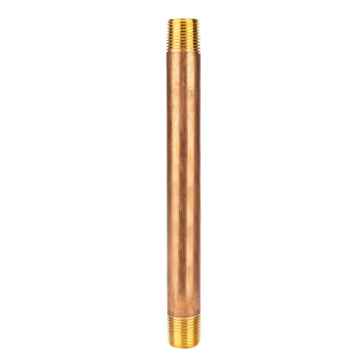 1/2 in. x 8 in. Red Brass Pipe - Sweatfully