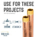 1/2 in. x 8 in. Red Brass Pipe - Sweatfully