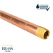 1/2 in. x 8 in. Red Brass Pipe - Sweatfully