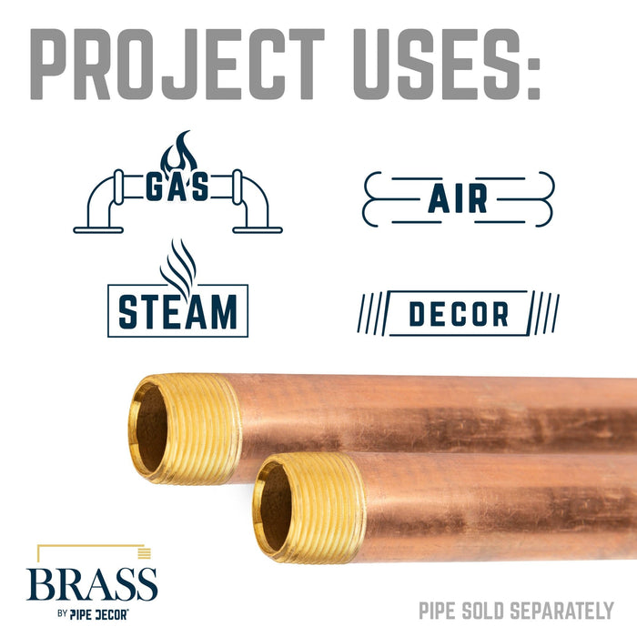 3/4 in. x 10 in. Red Brass Pipe - Sweatfully