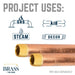 3/4 in. x 10 in. Red Brass Pipe - Sweatfully