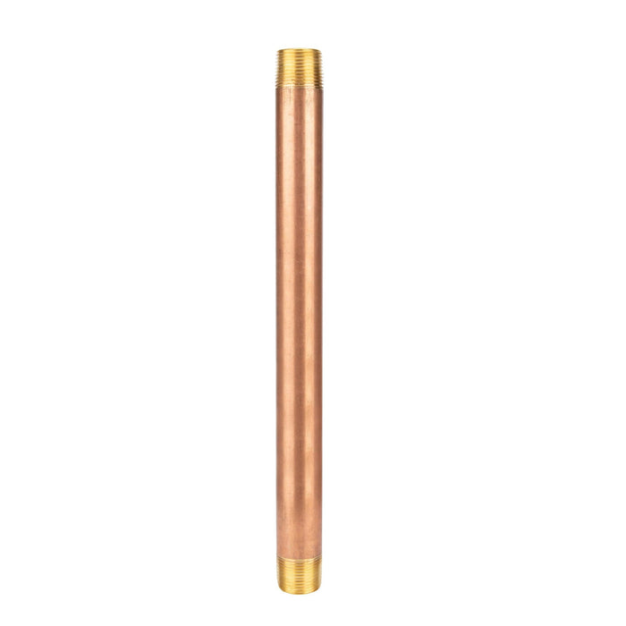 3/4 in. x 12 in. Red Brass Pipe - Sweatfully