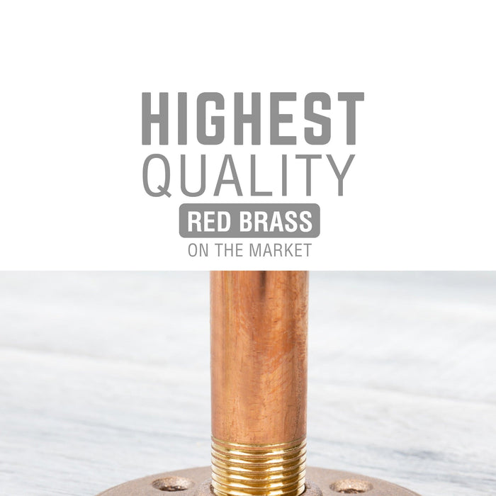 3/4 in. x 12 in. Red Brass Pipe - Sweatfully