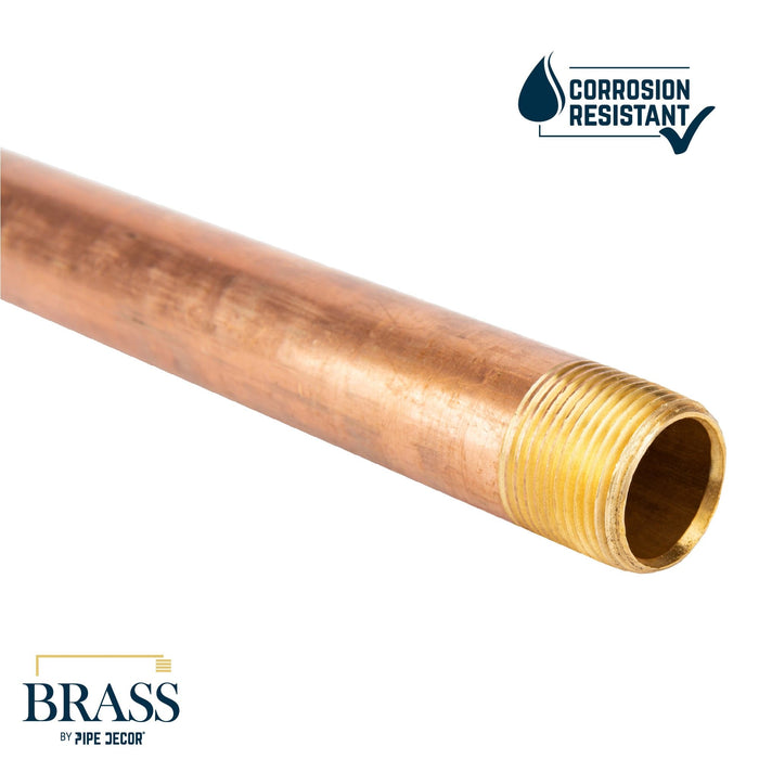 3/4 in. x 12 in. Red Brass Pipe - Sweatfully