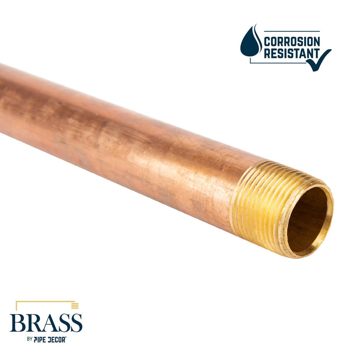 3/4 in. x 2 in. Red Brass Pipe - Sweatfully