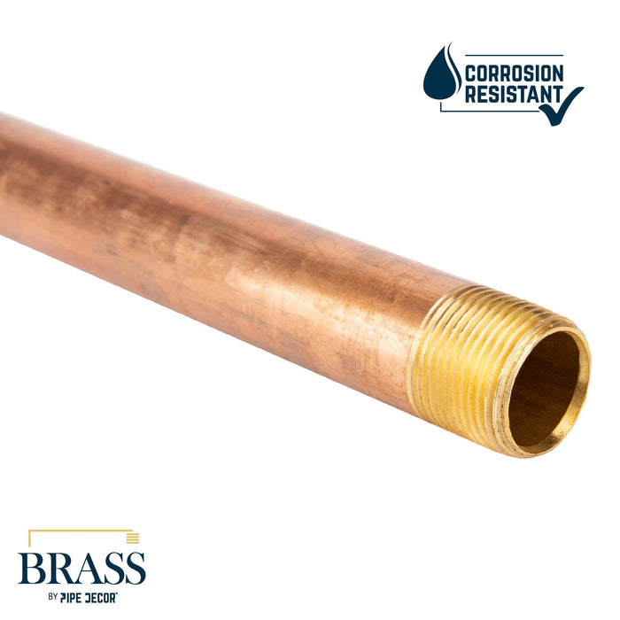 3/4 in. x 4 in. Red Brass Pipe - Sweatfully