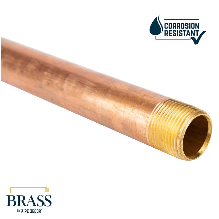 3/4 in. x 6 in. Red Brass Pipe - Sweatfully