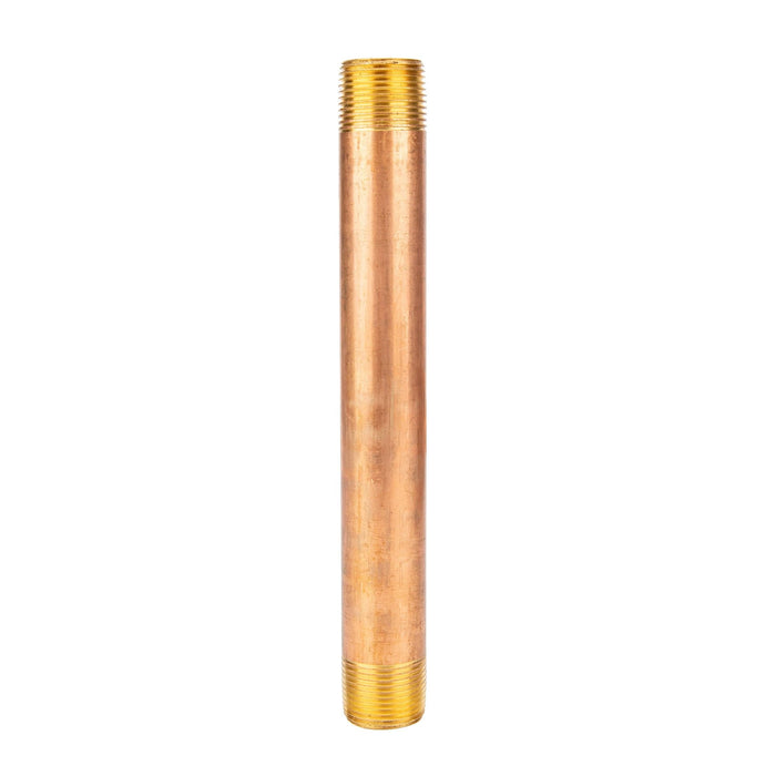 3/4 in. x 8 in. Red Brass Pipe - Sweatfully