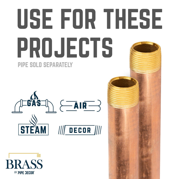 3/4 in. x 8 in. Red Brass Pipe - Sweatfully