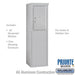 Salsbury 6 Door High Free-Standing 4C Horizontal Parcel Locker with 1 Parcel Locker in Aluminum with Private Access - Sweatfully