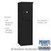 Salsbury 6 Door High Free-Standing 4C Horizontal Parcel Locker with 1 Parcel Locker in Black with Private Access - Sweatfully