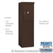 Salsbury 6 Door High Free-Standing 4C Horizontal Parcel Locker with 1 Parcel Locker in Bronze with Private Access - Sweatfully