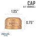 1/2 in. Red Brass Cap - Sweatfully