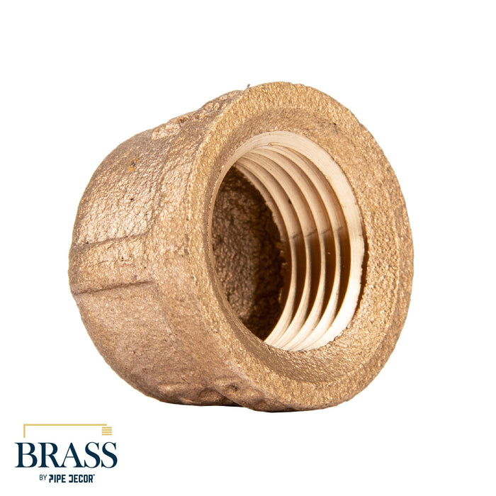 1/2 in. Red Brass Cap - Sweatfully