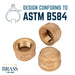 1/2 in. Red Brass Cap - Sweatfully