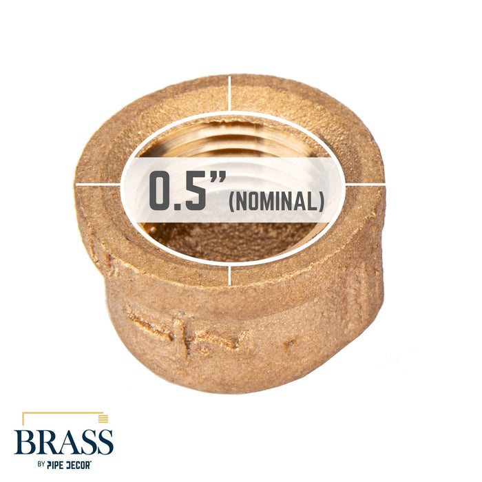 1/2 in. Red Brass Cap - Sweatfully