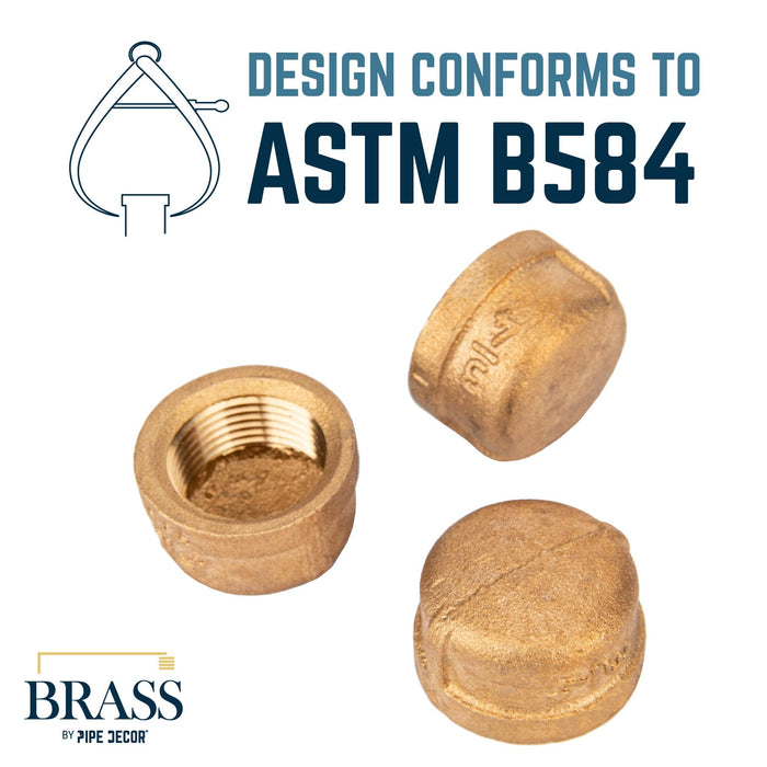 3/4 in. Red Brass Cap - Sweatfully