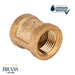 1/2 in. Red Brass Coupling - Sweatfully