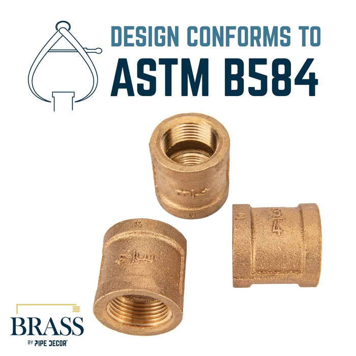 3/4 in. Red Brass Coupling - Sweatfully