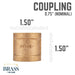 3/4 in. Red Brass Coupling - Sweatfully