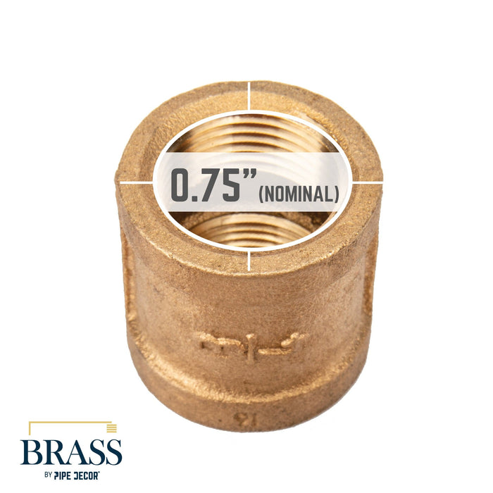 3/4 in. Red Brass Coupling - Sweatfully