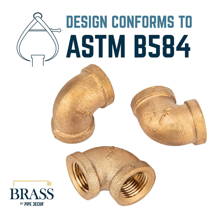 1/2 in. Red Brass 90 Degree Elbow - Sweatfully