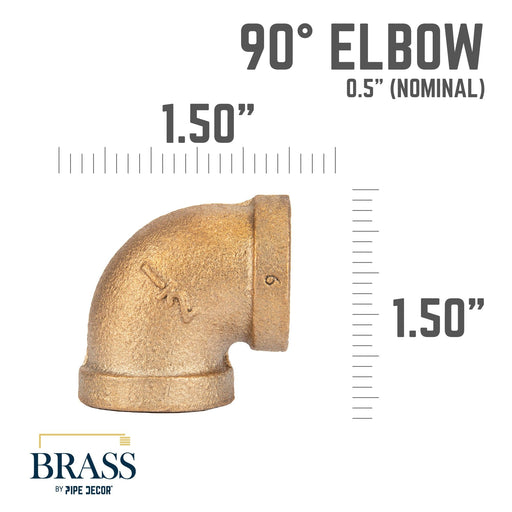 1/2 in. Red Brass 90 Degree Elbow - Sweatfully