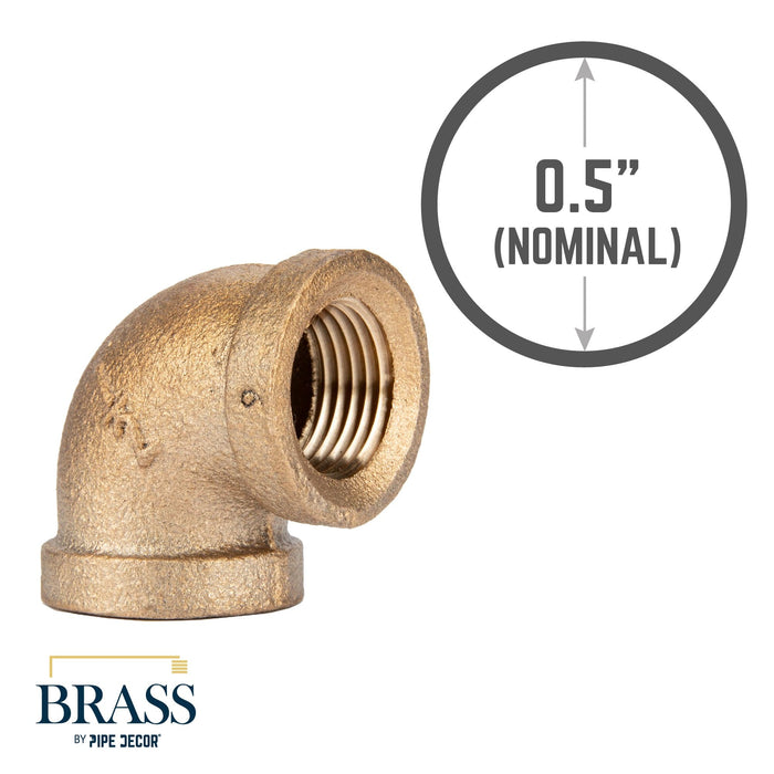 1/2 in. Red Brass 90 Degree Elbow - Sweatfully