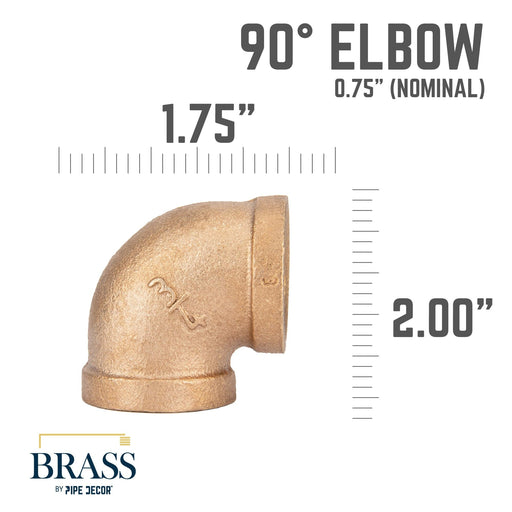 3/4 in. Red Brass 90 Degree Elbow - Sweatfully