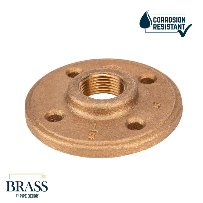 1/2 in. Red Brass Flange - Sweatfully